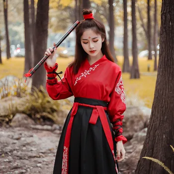 Tang Dinastije Starih Kostumov Hanfu Obleko Kitajski Folk Dance Obleko Klasične Mečevalec Oblačila Tradicionalne Pravljice, Cosplay