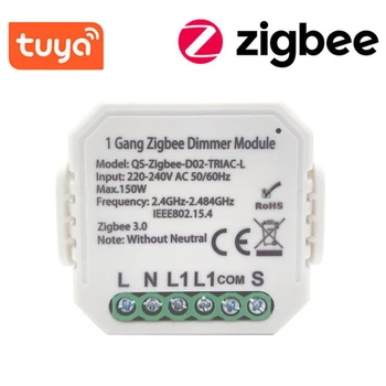 Tuya Zigbee 3.0 Dimmer Smart Stikalo Modul Ni Nevtralna 2 Način Daljinski Nadzor Pametne Luči Stikalo Rele Google Pomočnik Alexa Echo