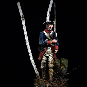 Unassambled 1/18 90 MM STARI Continental Infantryman, 1780 Smolo slika miniaturni model, kompleti Unpainted