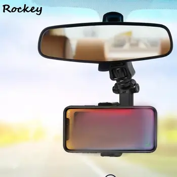 Univerzalni Avto Rearview Mirror Telefon Stoji Navigacija Nosilec Nastavljiv Nosilec za Telefon, Snap-na Mobilni Telefon, Držalo Multi-funkcijo