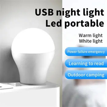 USB Lučka Računalnik, Mobilni Moč Polnjenja USB Mala Knjiga Svetilke LED Zaščita Oči Branje Svetlobe Majhne Okrogle Svetlo Noč Svetlobe