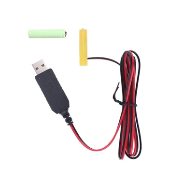 USB Napajalni Kabel Zamenjajte 2xLR03 AAA Eliminators Odpravo Kabel