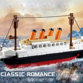 Ustvarjalne Titanik Potniška Ladja majhen model združljiv z Lego majhnih delcev moc igrače