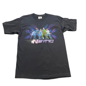 Vintage REDKIH 2000 NSYNC Winterland Y2K Bleščice Koncertno Turnejo T-Shirt Odraslih, Velikost L