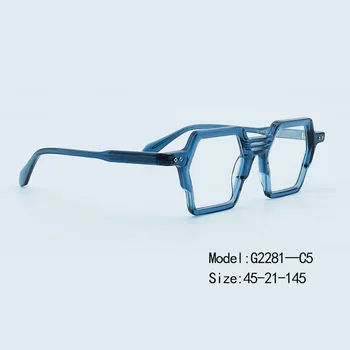 Visoka Kakovost Retro Krog Očal Okvir Majhen Okvir Očala za Moške in Ženske Acetat Optičnih Očal Okvir Kratkovidnost Recept