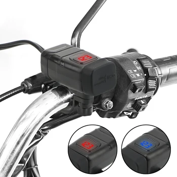 Vozila, vgrajen motorno kolo, Hitri Polnilnik, QC 3.0 Nepremočljiva Dustproof Dvojni Polnilnik USB Digitalni Voltmeter Ac Moto Dodatki