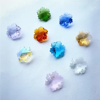 Vrhunska 10PCS/Lot 14 mm K9 Multicolor Kristalno Sneg Obliko Lestenec Biseri Lepo Stekla Kamni Diy Obleko, Nakit, Izdelava
