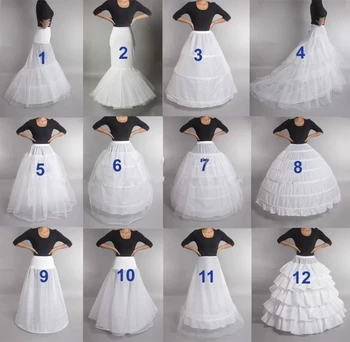 Vroče Poročne Poroko Petticoat Underskirt Maturantski Ples Plus Velikost Obročev Crinoline 12 Stilov