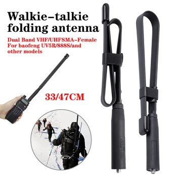 Walkie-Talkie Antena GURS-F RHD-771 VHF, UHF Dual Band za Walkie Talkie Radio Kenwood Baofeng UV-5R 888S UV82 144/430Mhz