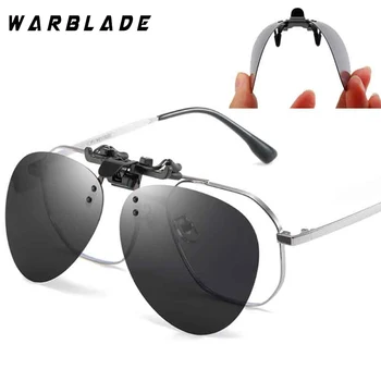 WarBLade 2023 Polarizirana Photochromic Flip Up Pilotni Objektiv Vožnje Nočno Vizijo Očala UV400 Posnetek Na sončna Očala, Leče z Anti Glare