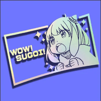 WoW! SUGOI Srečno Dekle Anime Nalepke Vinyl Avto Nalepke Anime Risanke Dekorativni Okno Odbijača Laptop Nalepke Nalepke Nepremočljiva