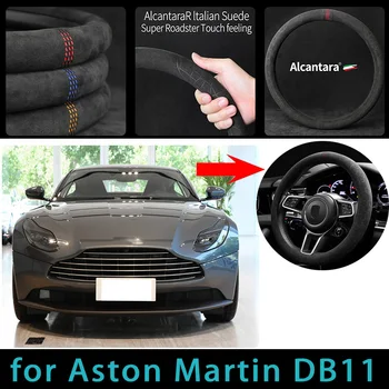 Za Ashton martin DB11 38 cm Alcantara avto volan kritje uvoženih antilop usnje, usnjeni volan servo volan kolesni pokrov