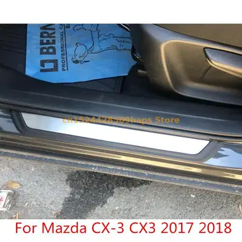 Za Mazda CX-3 CX3 2017 2018 Vrata Polico Izvažajo Ploščo Prag Letve Zaščitnik Dobrodošli Pedal Kritje Trim Nalepke Avto Dodatki