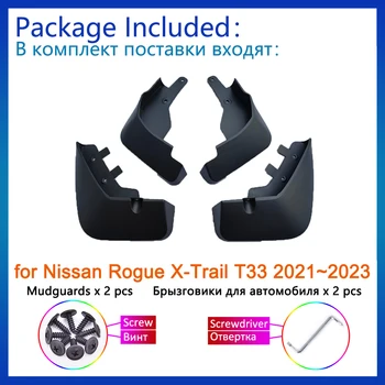 Za Nissan Lopov T33 X-Trail X Trail 2021~2022 2023 MudFlap Blatniki Splash Stražar Spredaj Zadaj Fender Flare Dodatki
