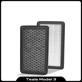 Za Tesla Model 3 Model Y HEPA oglje, Zračni Filter 2 Kosov Set klimatska Naprava PM2.5 Čistilo Filter Zamenjava