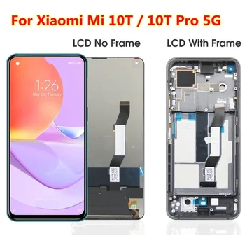 Zaslon za Xiaomi Mi 10T Pro 5G Lcd Zaslon, Digitalni Zaslon na Dotik Z Okvirjem Zbora za Xiaomi Mi 10T 5G M2007J3SY